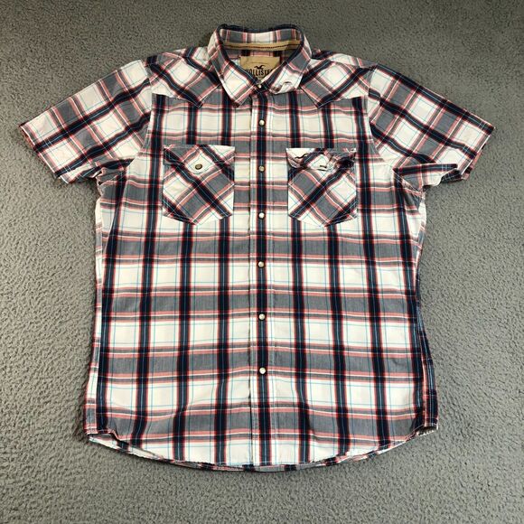 Hollister Other - Hollister Shirt Men XL Plaid Preppy Cowboy Pearl Snap Western‎ Redo Button Up